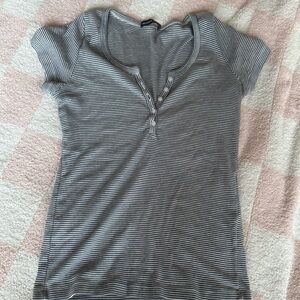Stripped Blue and white brandy Melville top